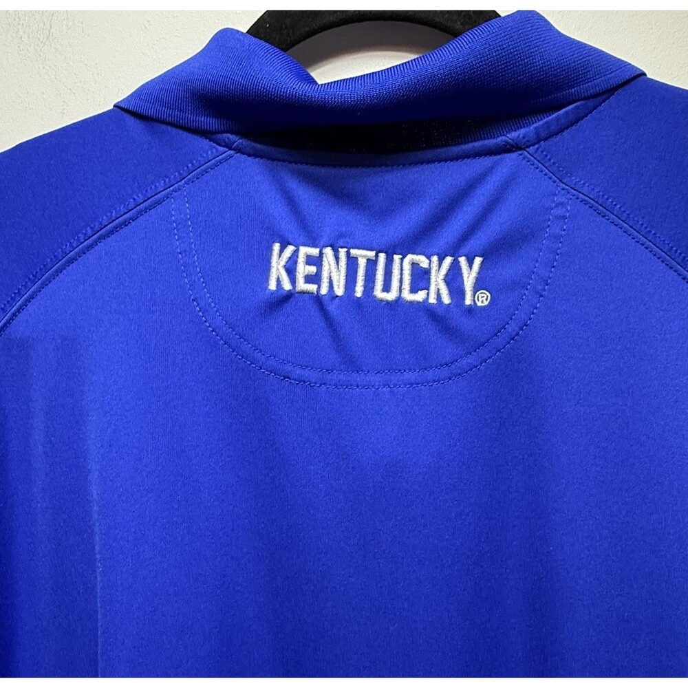 University of Kentucky Wildcats Team Mens XXL Blue White Polo Shirt NCAA - Picture 2 of 6